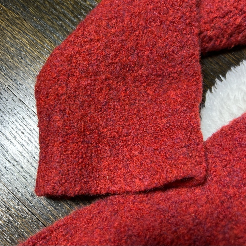Nwt Allude Wool Blend Rusty Red Open Front Knit C… - image 5